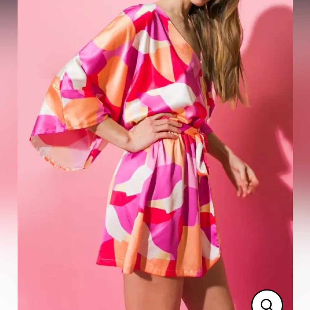 Romper Vibrant Pink and Red - Picture 4 of 5